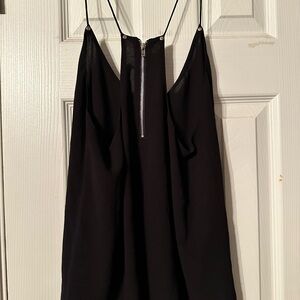 Naked Zebra Black Sleeveless Camisole zipper back
